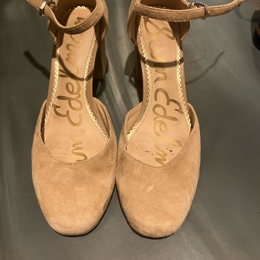 Sam Edelman Brown Suede Ankle Strap Heels